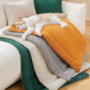 Tapis antidérapant en peluche pour animaux de compagnie chaud et confortable