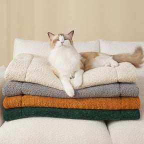 Tapis antidérapant en peluche pour animaux de compagnie chaud et confortable