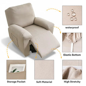 Housse de canapé Housse fauteuil reclinable à couverture totale, résistant à l'eau, anti-rayures et élastique.