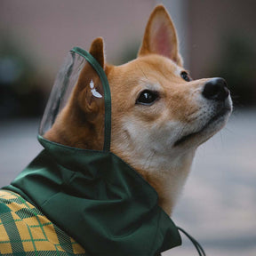 Imperméable ajustable pour chien à carreaux vintage protection contre les intempéries