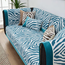 Housse en Chenille Imprimé Zebra Sauvage