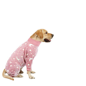 Pyjama doux et confortable pour chien motif lune et étoiles parfait pour un confort toute l'année