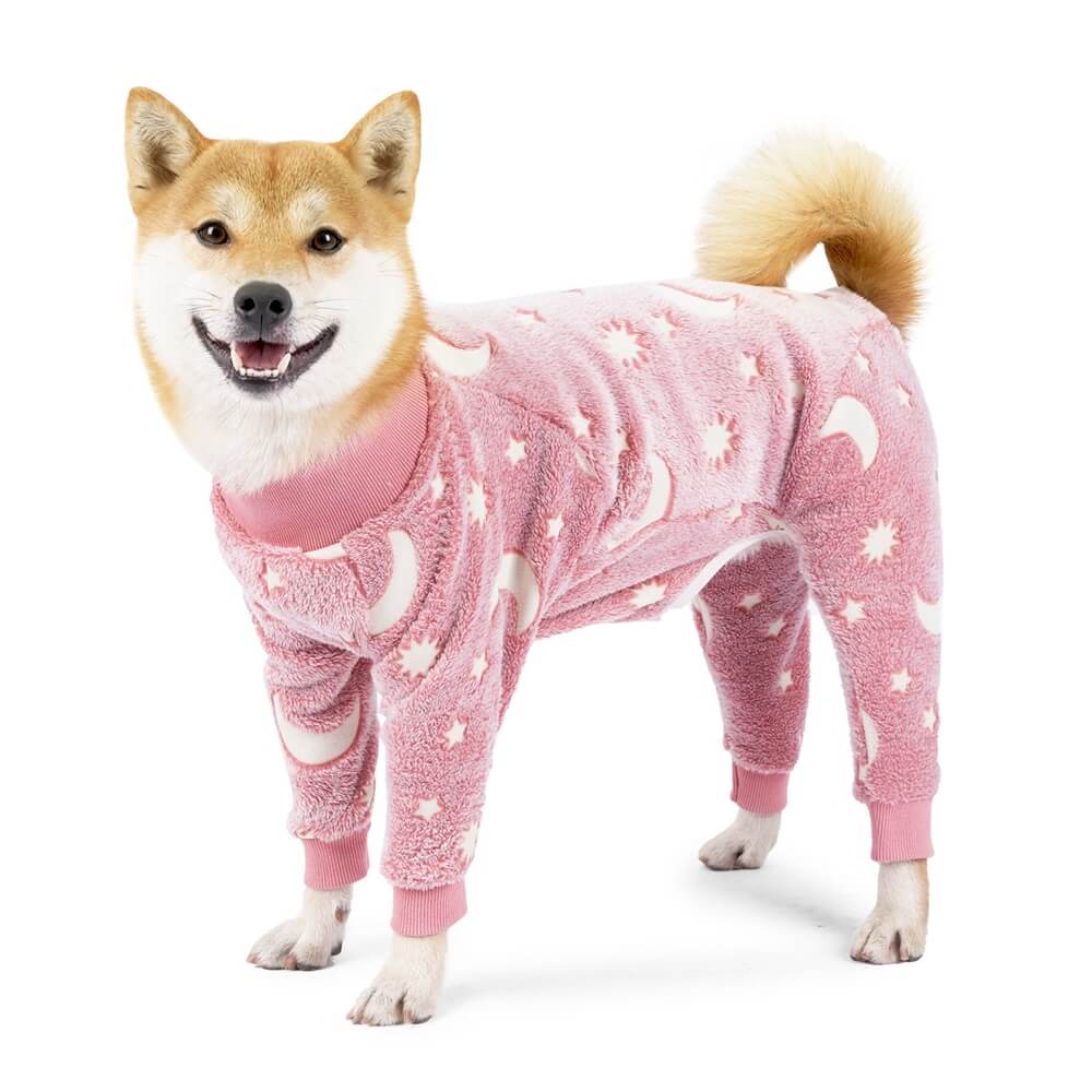 Pyjama doux et confortable pour chien motif lune et étoiles parfait pour un confort toute l'année