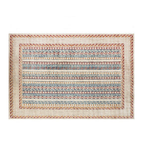 Tapis vintage bleu et crème adapté aux animaux de compagnie - Une élégance intemporelle pour votre maison