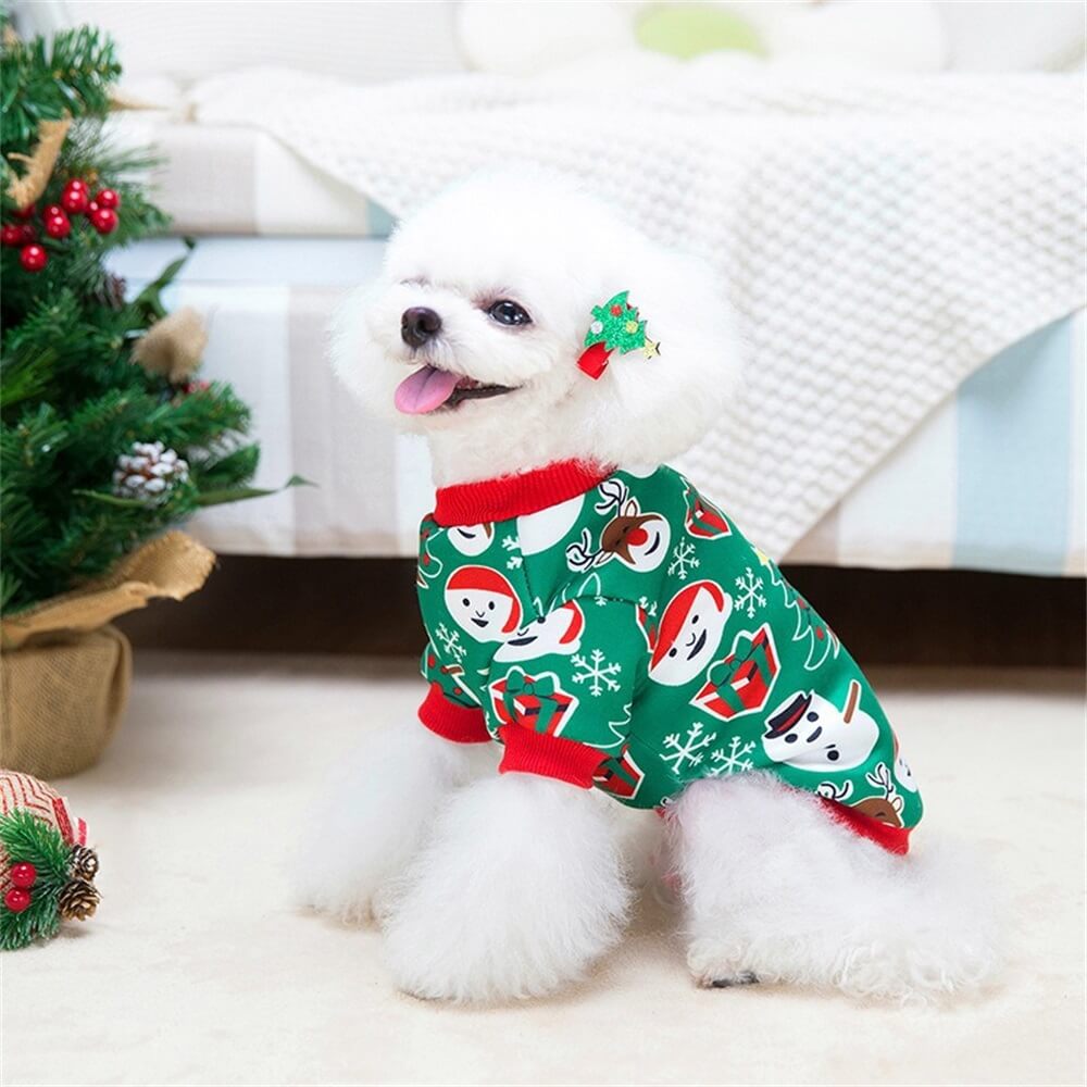 T-shirt de Noël pour chien bonhomme de neige festif et amusant