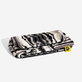 Lit pour chien et chat en faux lambswool à rayures tendance à double couche - Extérieur