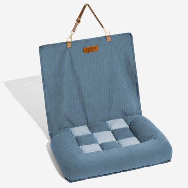 Coussin de voyage pour la sécurité arrière de siège unique pour chien de grande taille – Lit de voiture style échiquier