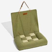 Coussin de voyage pour la sécurité arrière de siège unique pour chien de grande taille – Lit de voiture style échiquier