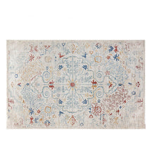 Tapis vintage bleu et crème adapté aux animaux de compagnie - Une élégance intemporelle pour votre maison