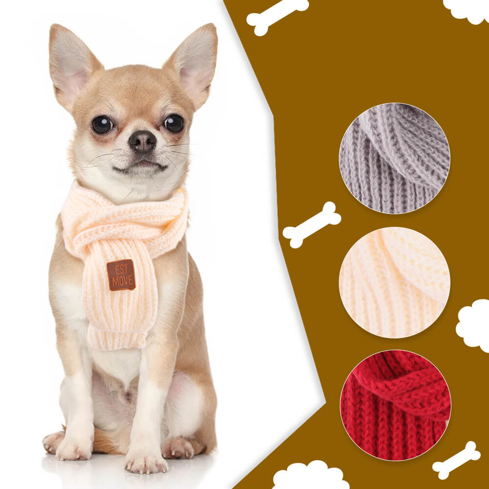 Écharpe tricotée pour chien accessoire hiver doux et chaud pour petites races