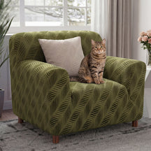 Housse de fauteuil, canapé extensible en jacquard polaire épais anti-rayures