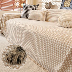 Jeté de canapé  aux rayures couvre-canapé grand plaid en chenille texturé résistant