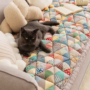 Housse de canapé en coton chic et protectrice pour animaux de compagnie