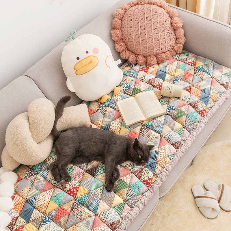 Housse de canapé en coton chic et protectrice pour animaux de compagnie