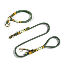 Ensemble de Collier et Laisse pour Chien en Corde Tricotée