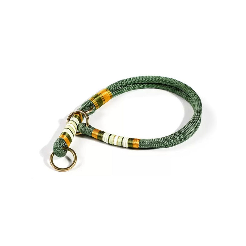 Collier de dressage pour chien en corde tressée à la main