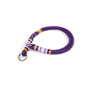 Collier de dressage pour chien en corde tressée à la main