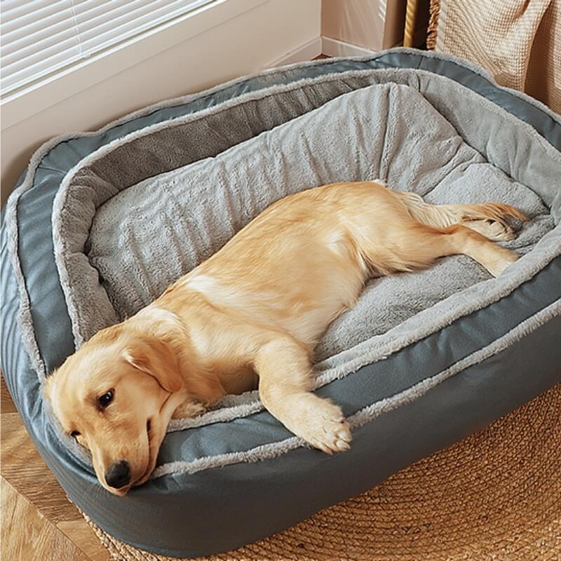 Couverture du Lit - Grand Lit Orthopédique Chaleureux pour Chien