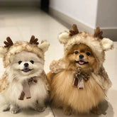 Vêtements pour Animaux Cape en Peluche Élan pour Chiens et Chats