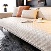 Housse de canapé résistante à l’eau en tissu aspect cuir pour protéger vos meubles