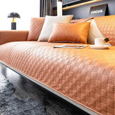 Housse de canapé résistante à l’eau en tissu aspect cuir pour protéger vos meubles