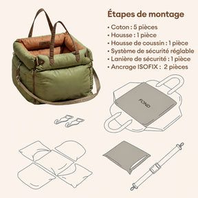 Siège auto pour chien ISOFIX Urban Voyager