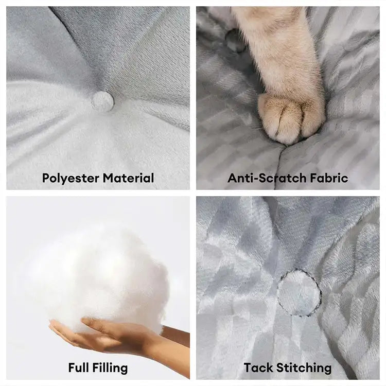 Tapis apaisant lavable double face en peluche pour chat