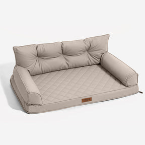Luxe lit pour chien grand en simili cuir pliable orthopédique - CoreLounge