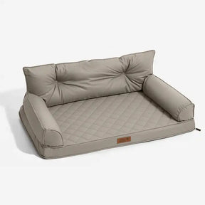 Luxe lit pour chien orthopédique grand en cuir synthétique pliable - Extérieur