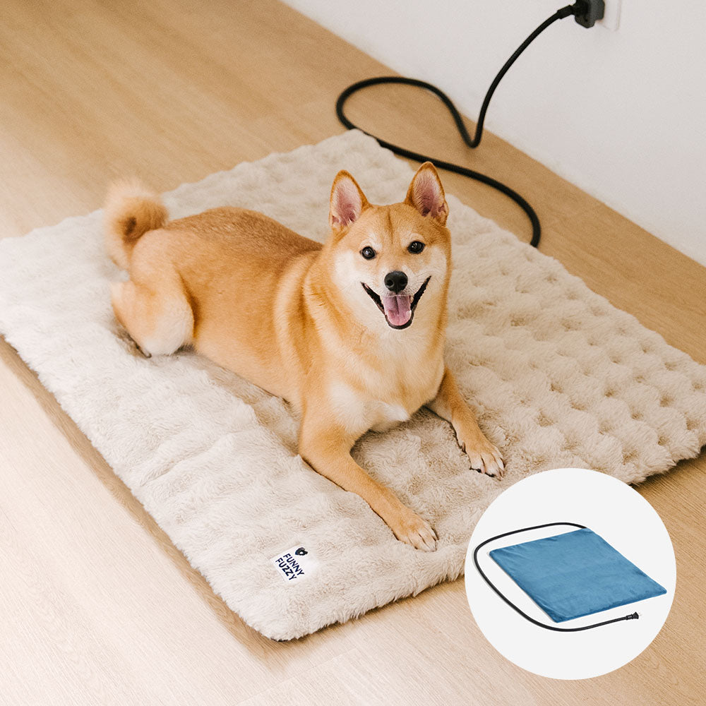 Tapis pour animaux de compagnie en peluche chaude, lavable et portable - ThermoPad
