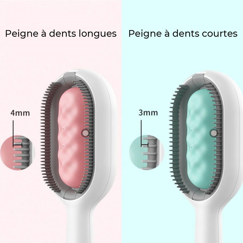 Broches de toilettage 3 en 1 pour animaux Nettoyage et élimination des poils Brosse pour chat