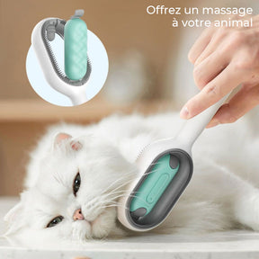 Broches de toilettage 3 en 1 pour animaux Nettoyage et élimination des poils Brosse pour chat