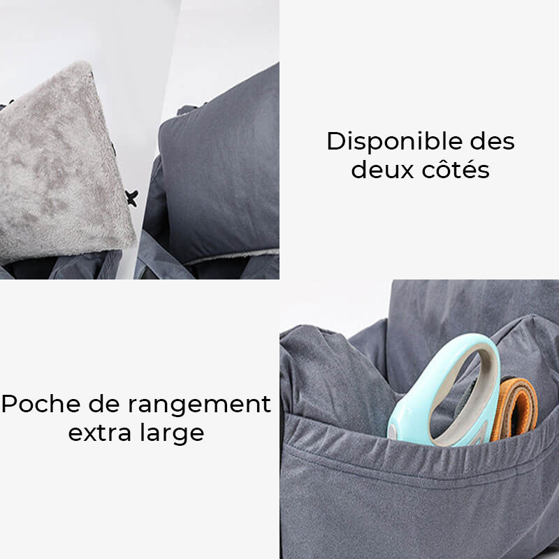 Siège auto portable multifonctionnel pour chien avec lit gonflable