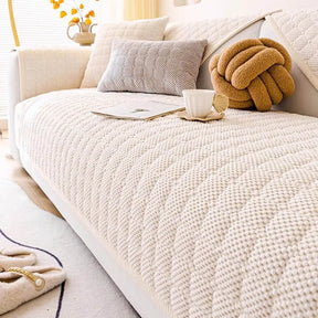 Housse de canapé en velours côtelé matelassé épais antidérapante