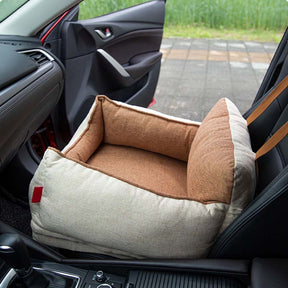 Siège de voiture imperméable café léger pour chien