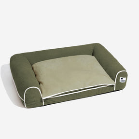 Canapé-lit orthopédique double couche en flanelle pour chien