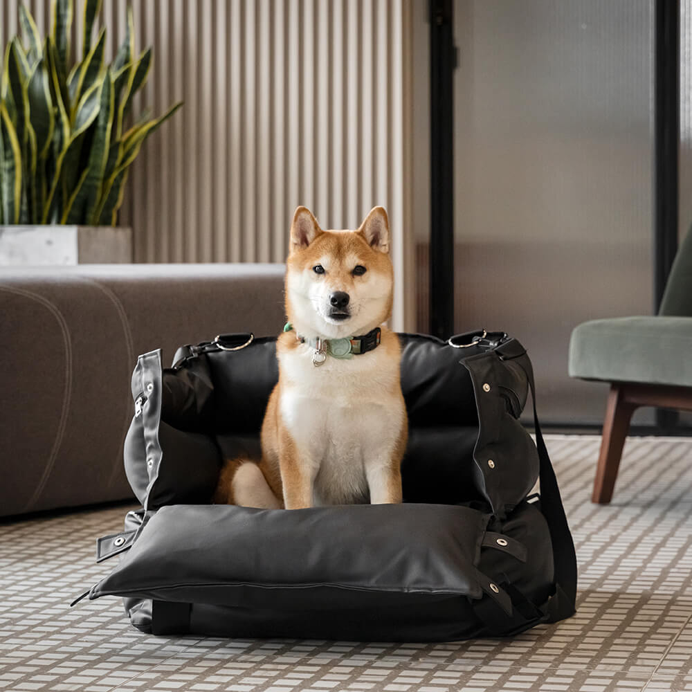 Siège auto pour chien en cuir - Fort