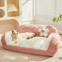 Canapé-lit confortable chaud en peluche pour chat