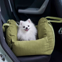 Siège de voiture sécuritaire pour chien à chevrons