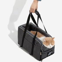 Siège de voiture portable pour animaux de compagnie en suède pour console centrale