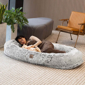 Lit de luxe super large pour humain et chien