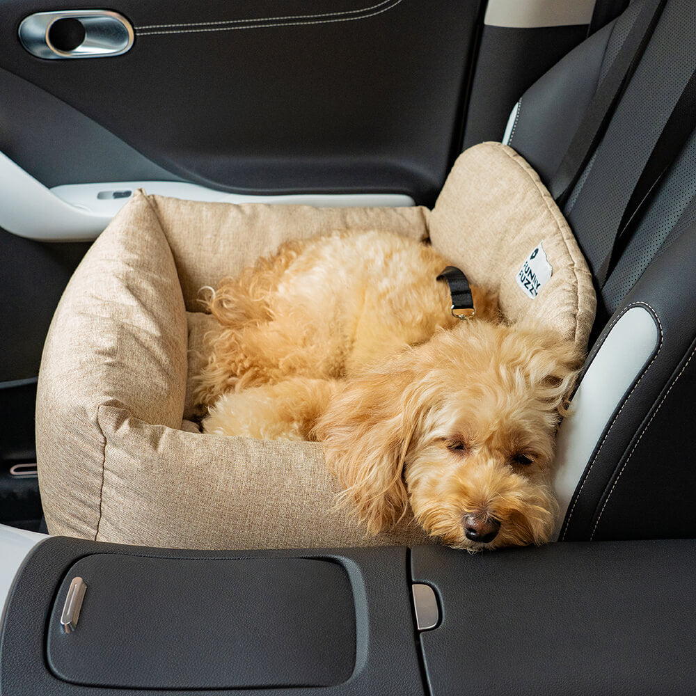 Siège auto lavable et durable style traversin pour chien