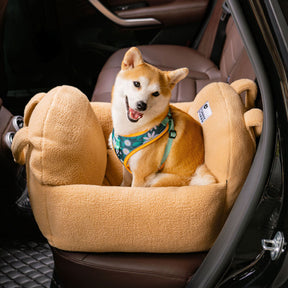 Siège auto pour chien confortable et épais en fausse laine d'agneau