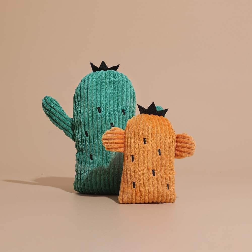 Ensemble de jouets en peluche grinçants pour chien- Cactus