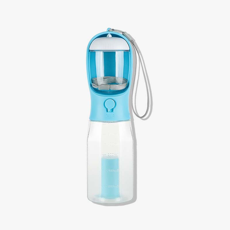 Bouteille d'eau portable pour chien 3 en 1 multifonctionnelle pour les promenades