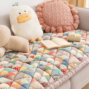 Housse de protection pour canapé en coton patchwork