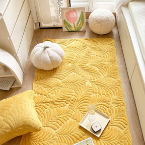 Tapis en coton à motif de feuilles housse de canapé anti-rayures