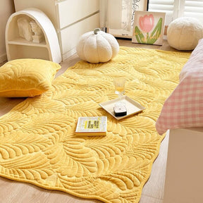 Tapis en coton à motif de feuilles housse de canapé anti-rayures