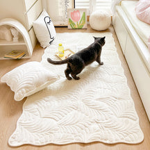 Tapis en coton à motif de feuilles housse de canapé anti-rayures