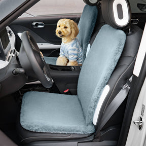 Coussin de siège de voiture pelucheux et universel pour chien et humain